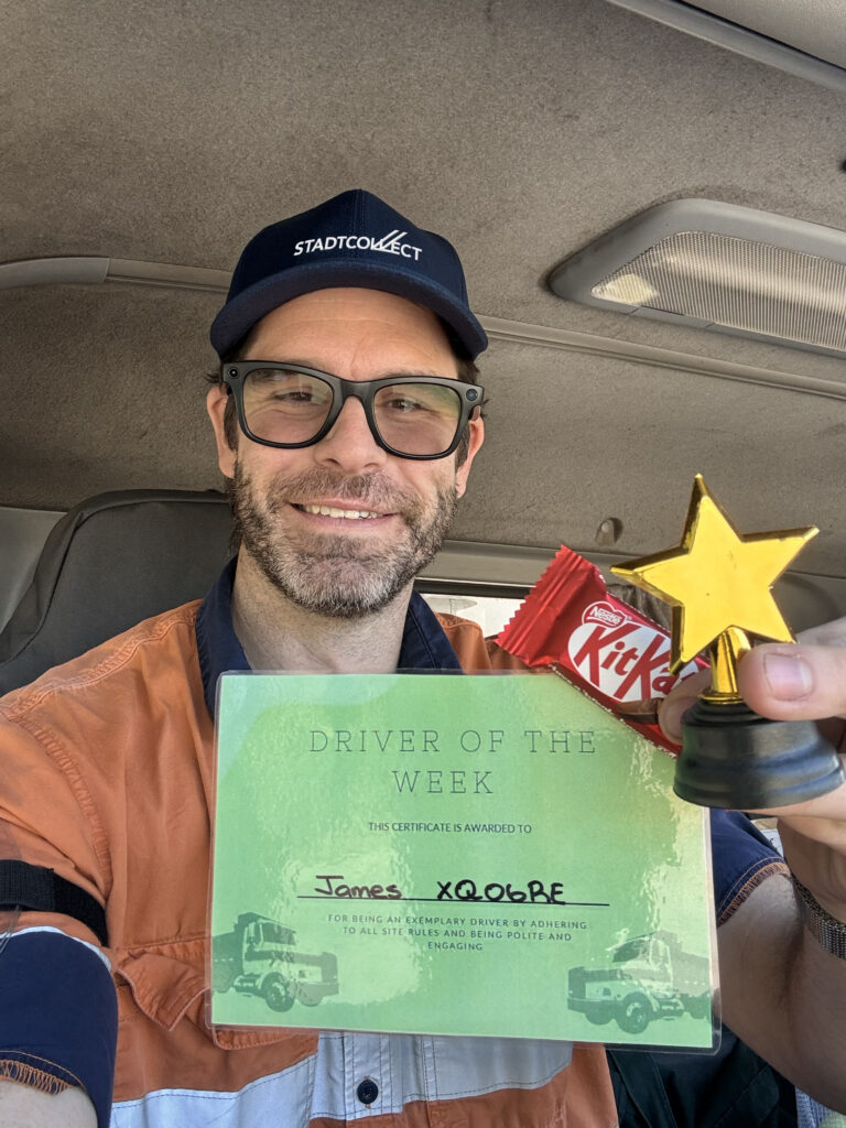 StadtCollect Driver Recognised with Ti-Tree “Driver of the Week” Award